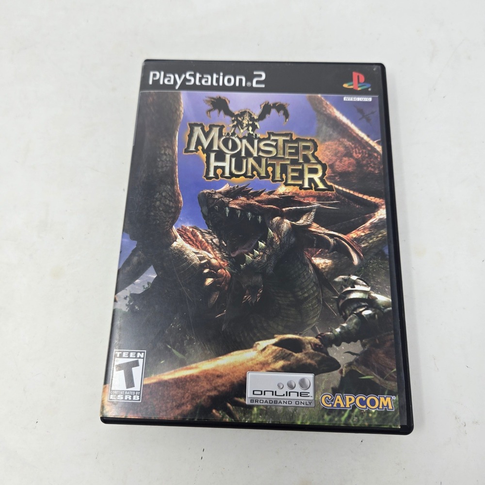 Monster Hunter Sony PlayStation 2 PS2 Capcom 2004 Action RPG Game Black Label